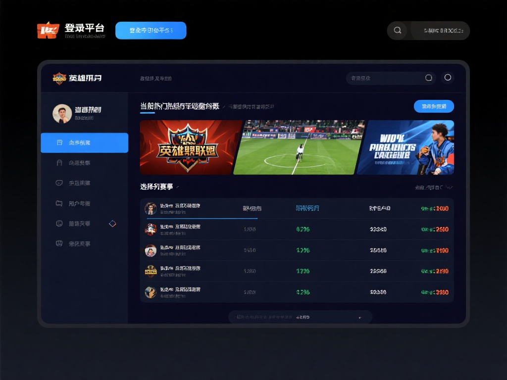 选择赛事与战队：登录后，平台会展示当前热门的英雄联